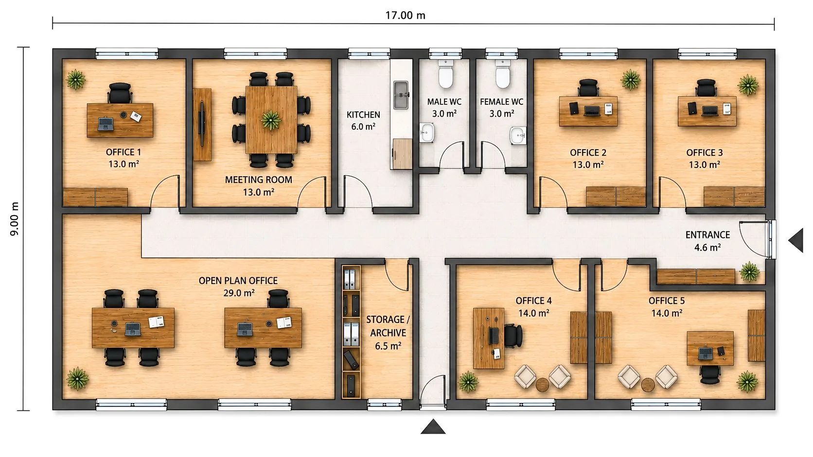 Romania Office 153 floor plan